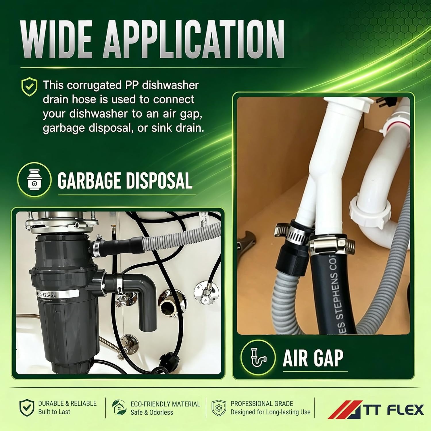 12 Ft Dishwasher Drain Hose with Trim-to-Fit Ends