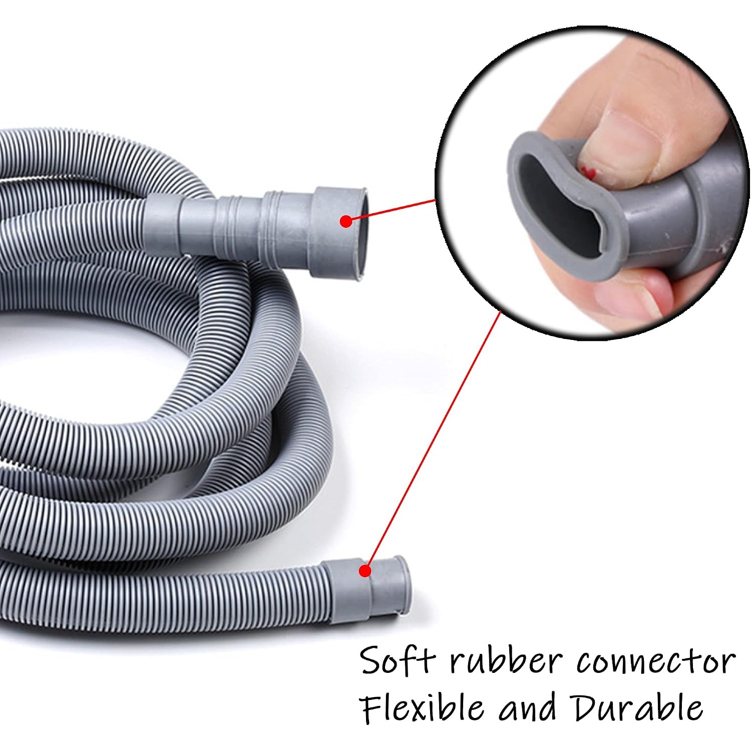 23 Ft Drain Hose Extension Kit with Adapter, Clamps and U-Hanger: image 4