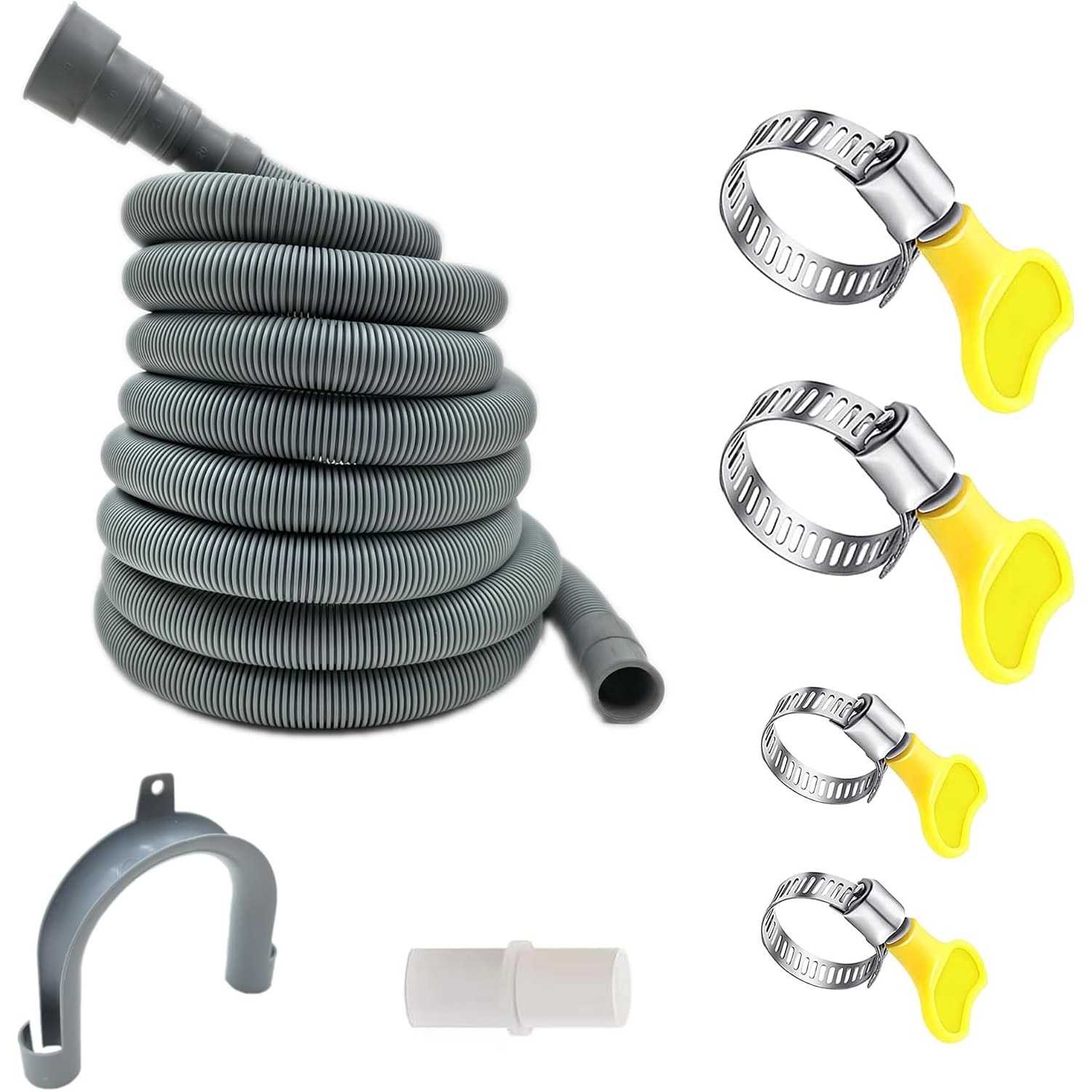 23 Ft Drain Hose Extension Kit with Adapter, Clamps and U-Hanger