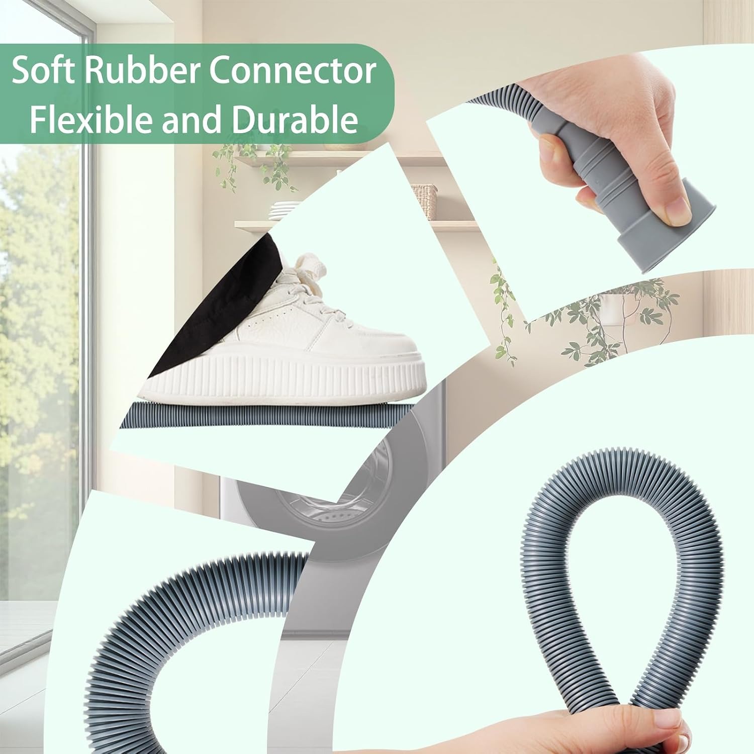 6.5 Ft Washer Drain Hose Extension Kit with Clamps and U-Bend: image 4