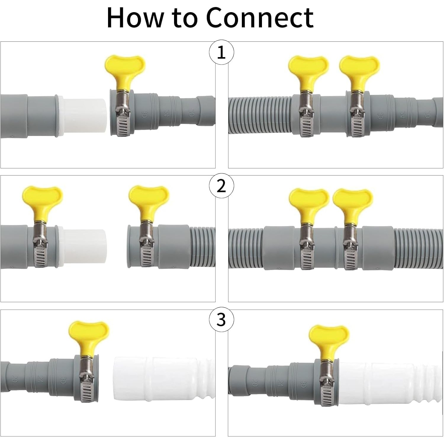 10 Ft Washer Drain Hose Extension Kit with Adapter, Clamps and U-Bend Holder: image 4