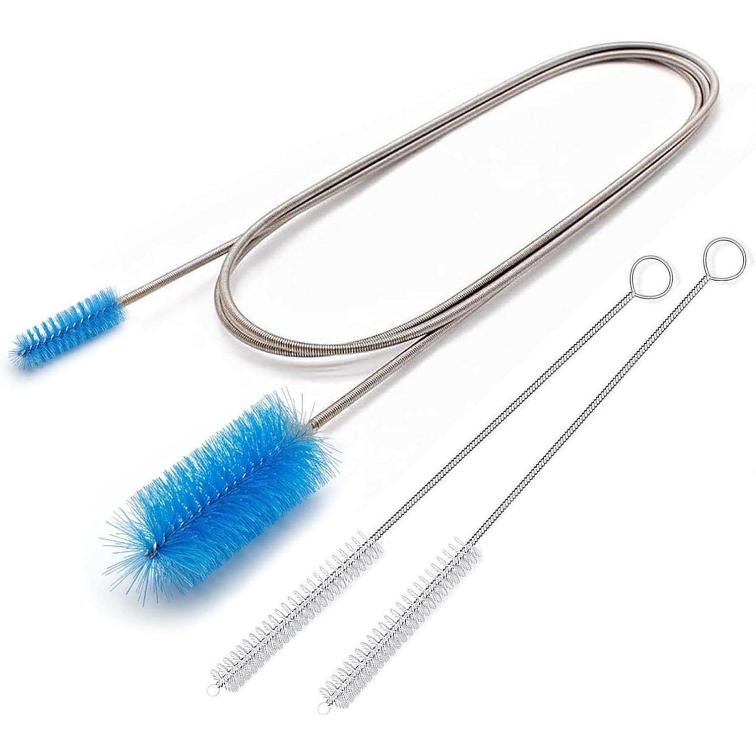 Double Ended Flexible Drain Brush 67 Inch with Straw Brush Set