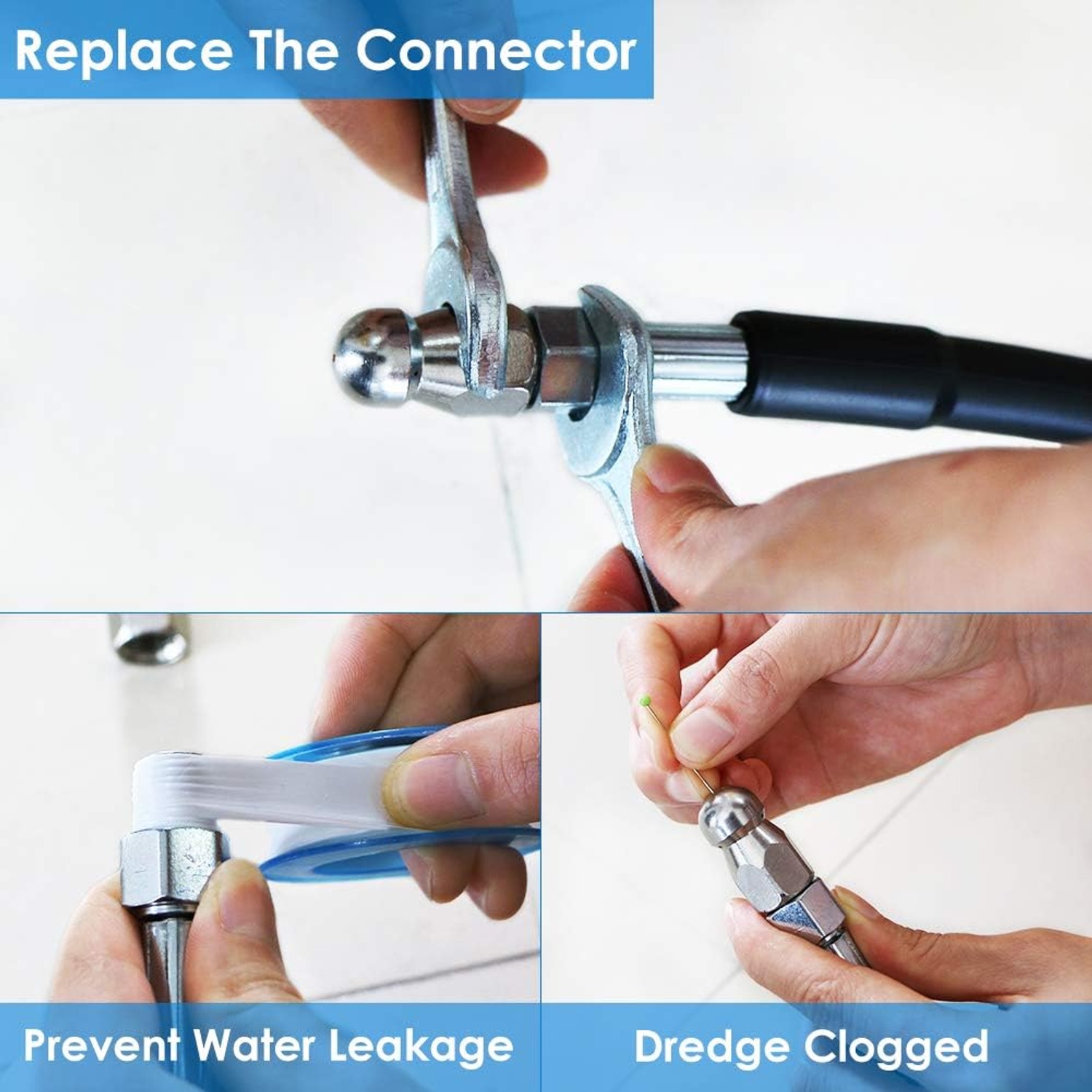 100 Ft Sewer Jetter Kit with 4 Nozzles and Quick-Connect Fittings: image 5