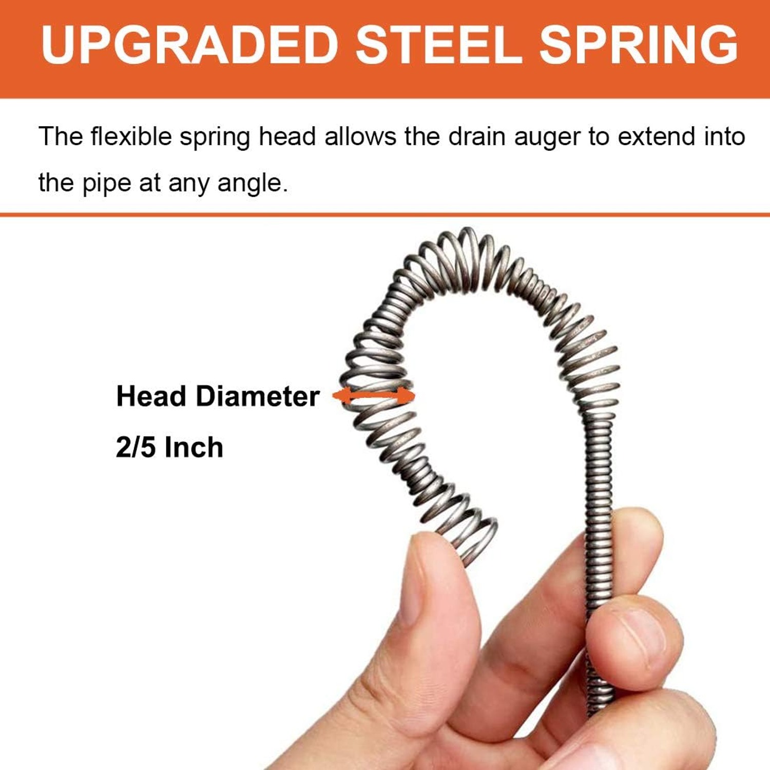 25 Ft Drain Auger with Drill Adapter and Gloves