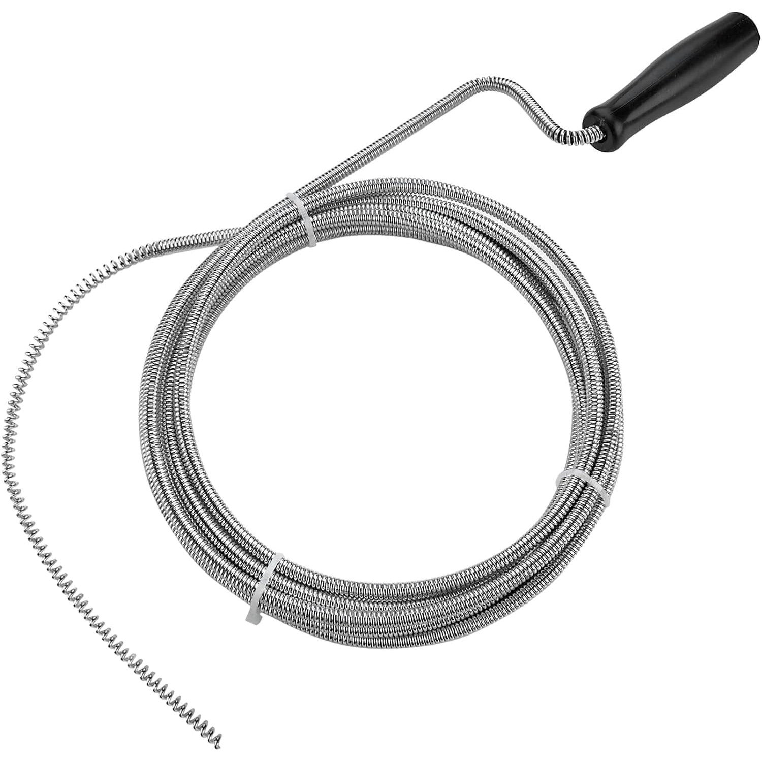 Thin Drain Auger 10 Ft Flexible Metal Drain Snake