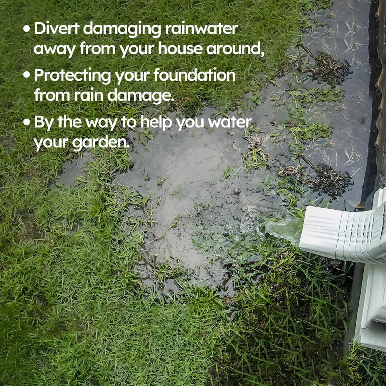 Downspout Catch Basin Kit with 8ft Flexible Drain Pipe: image 3