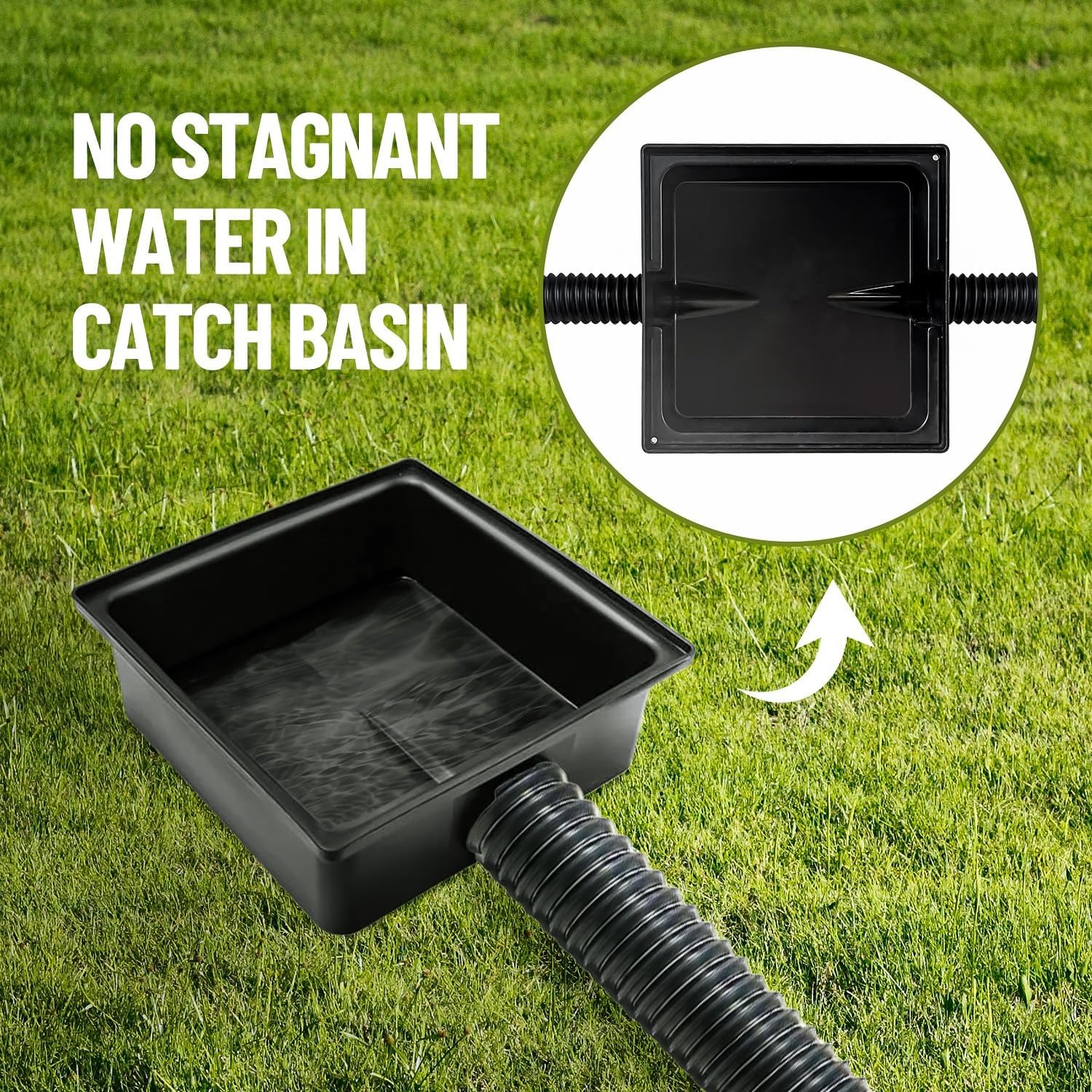 Downspout Catch Basin Kit with 8ft Flexible Drain Pipe: image 5