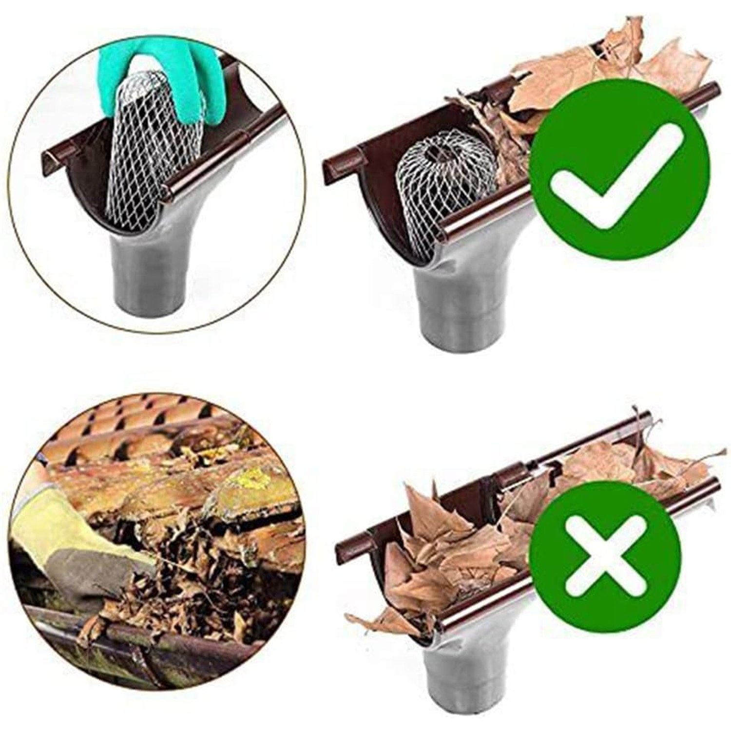 Downspout Guard 10 Pack Aluminum Gutter Leaf Strainers: image 5