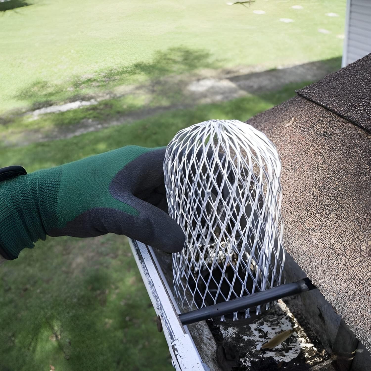 Downspout Guard 4 Pack Aluminum Gutter Strainer: image 4