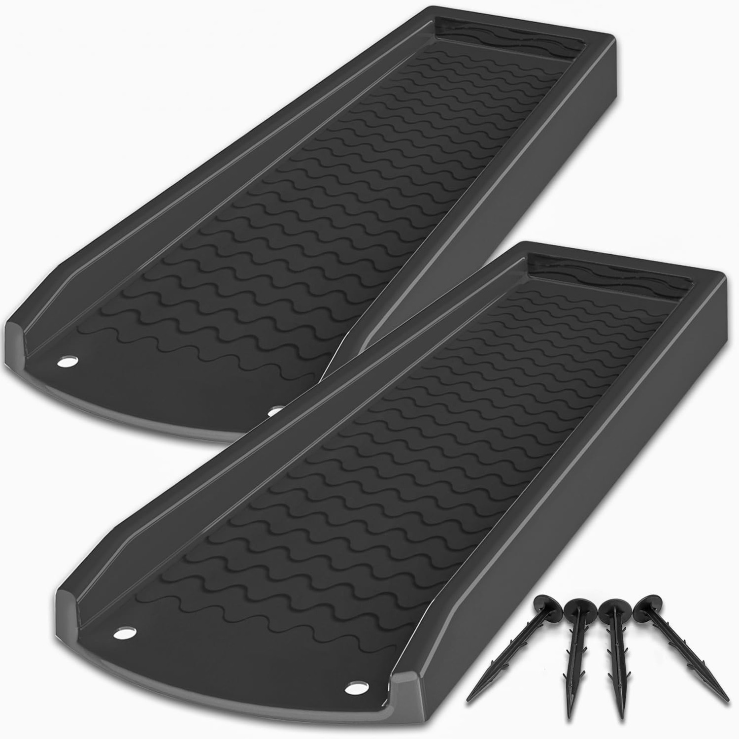 Downspout Splash Block 2 Pack with Fixing Screws