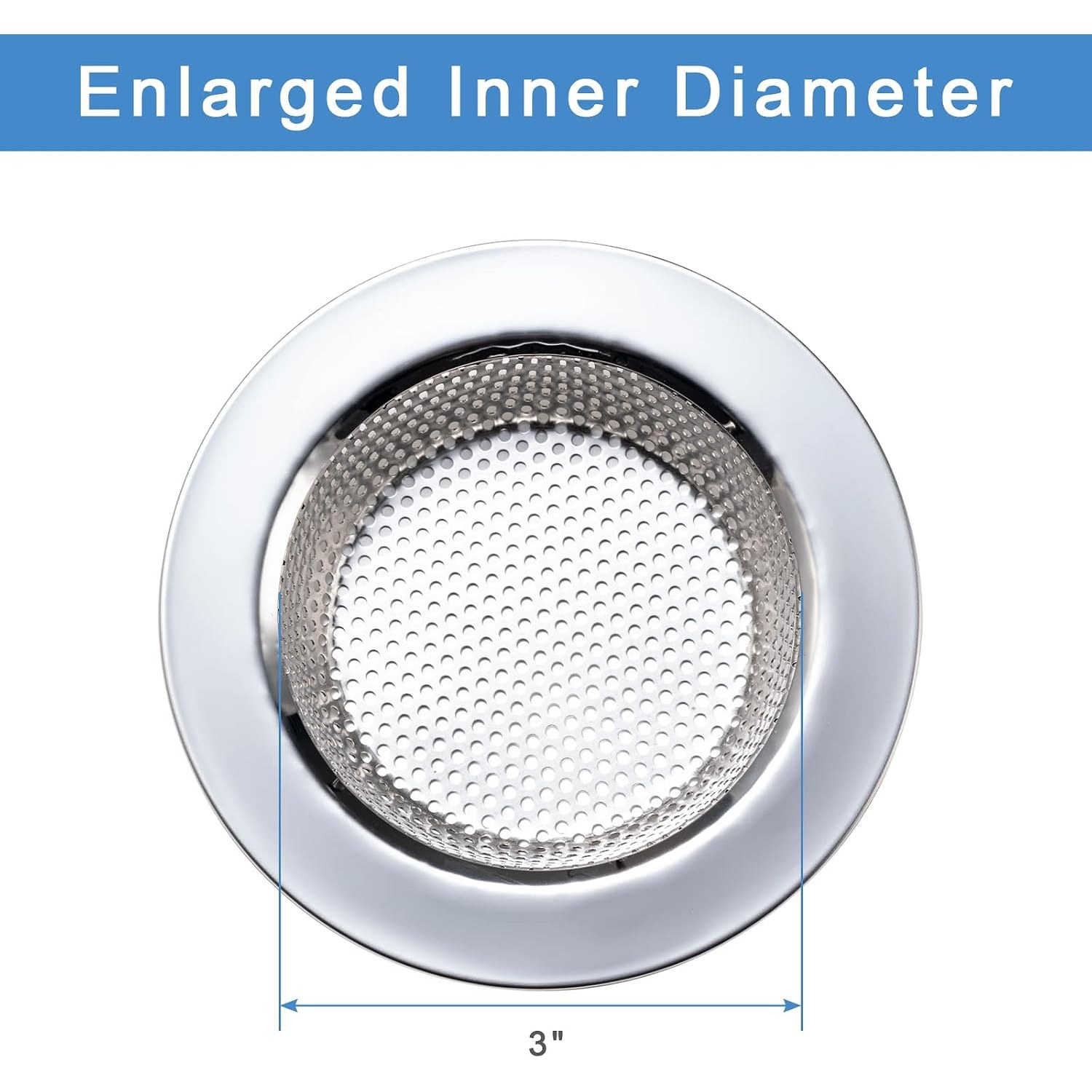 Double Layer Stainless Steel Sink Strainer (2 Pack): image 5