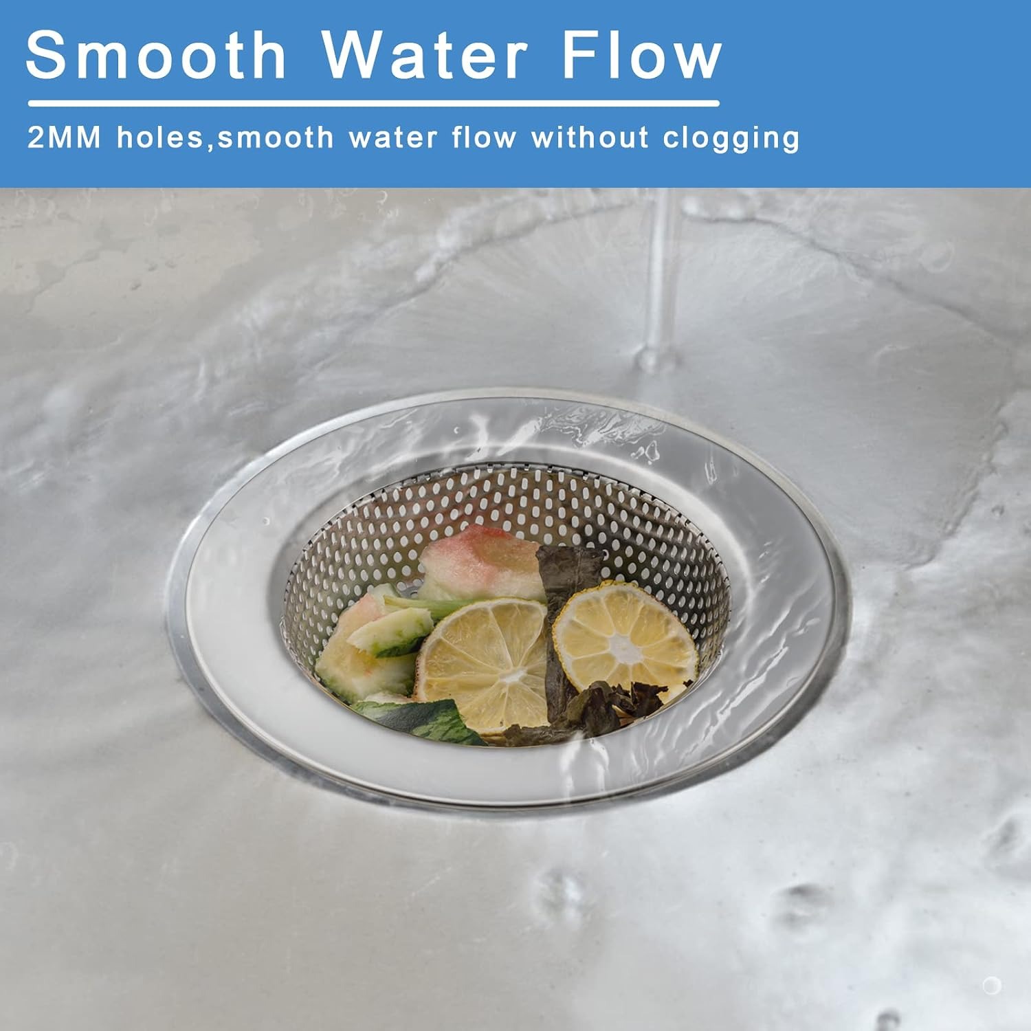 Double Layer Stainless Steel Sink Strainer (2 Pack): image 6