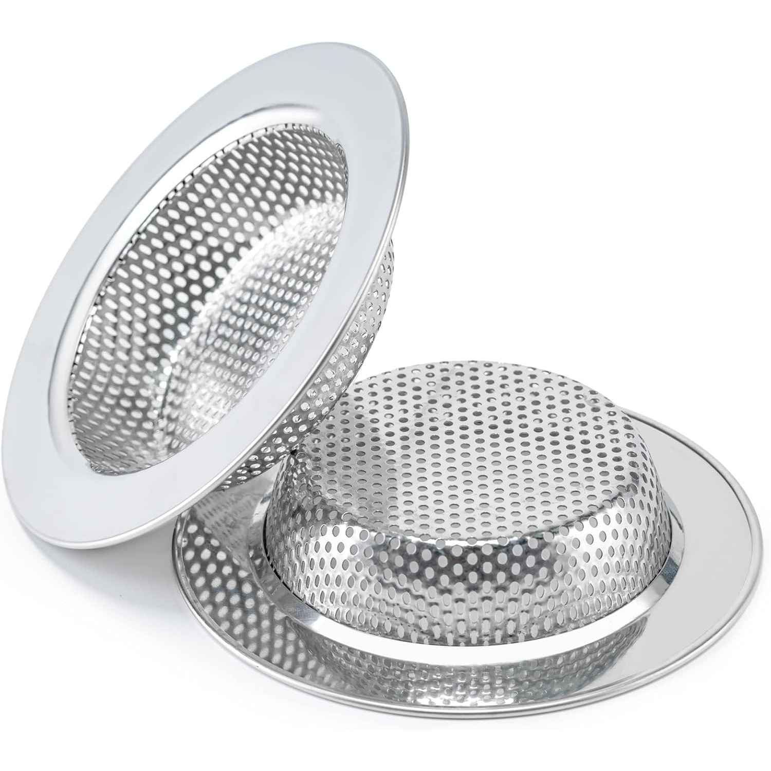 Double Layer Stainless Steel Sink Strainer (2 Pack)