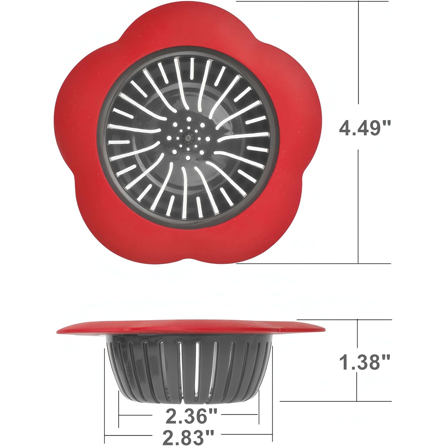 Silicone Sink Drain Strainer 4 Pack: image 4