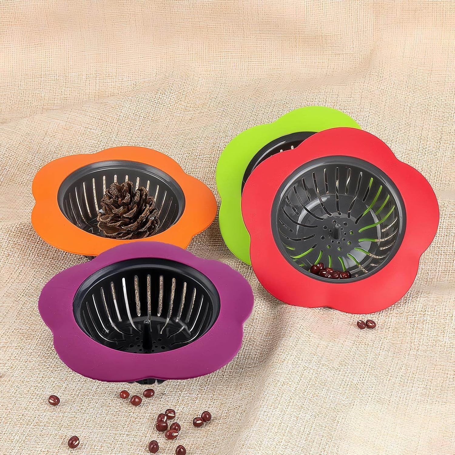 Silicone Sink Drain Strainer 4 Pack: image 5
