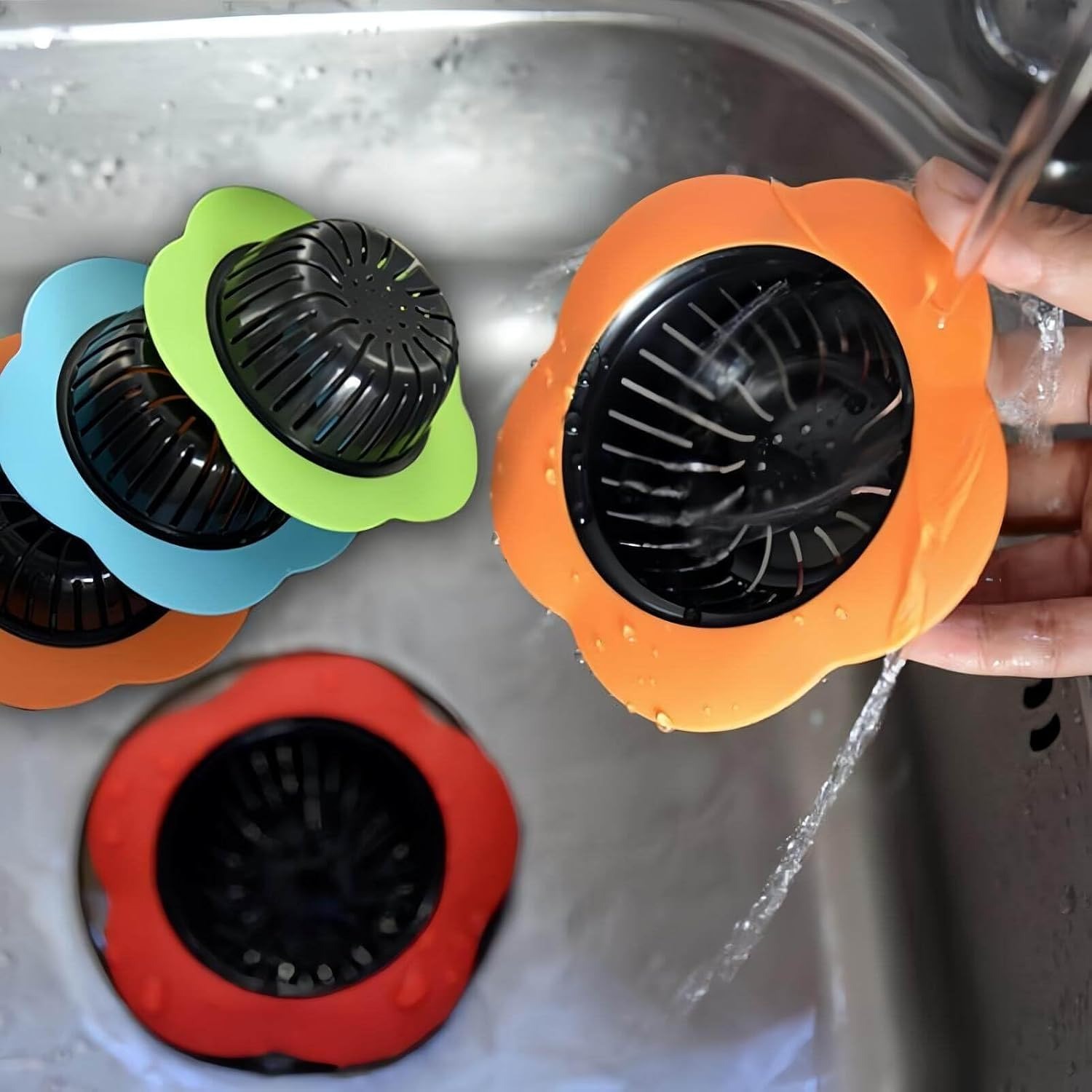 Silicone Sink Drain Strainer 4 Pack: image 6