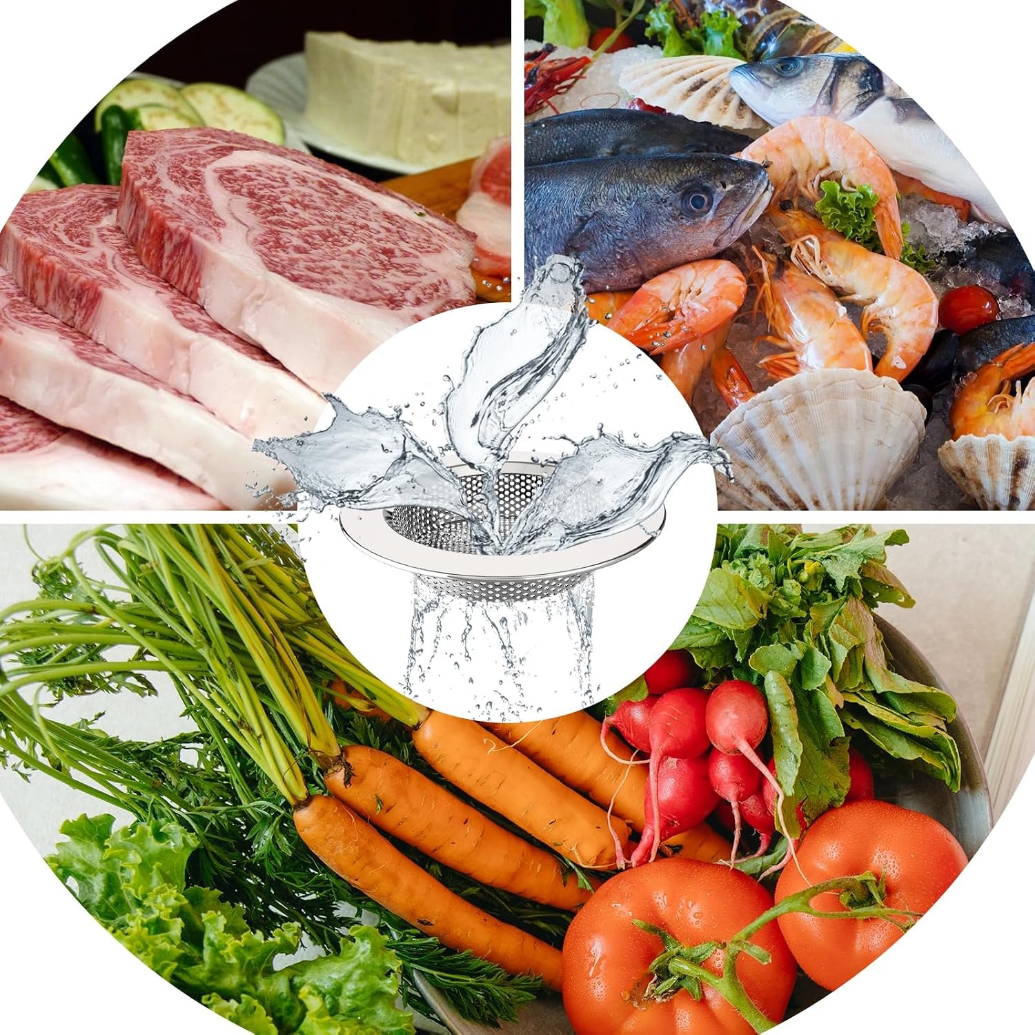 Stainless Steel Sink Strainer 3 Pack: image 6