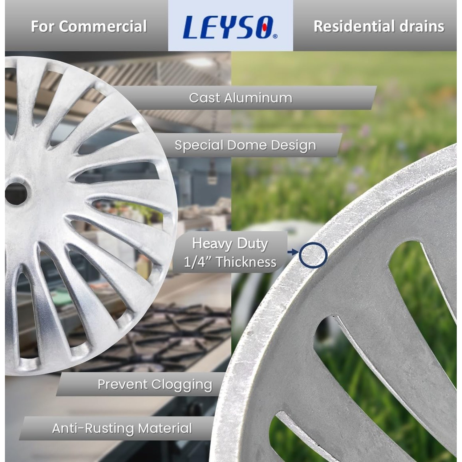 Aluminum Dome Floor Drain Cover: image 3