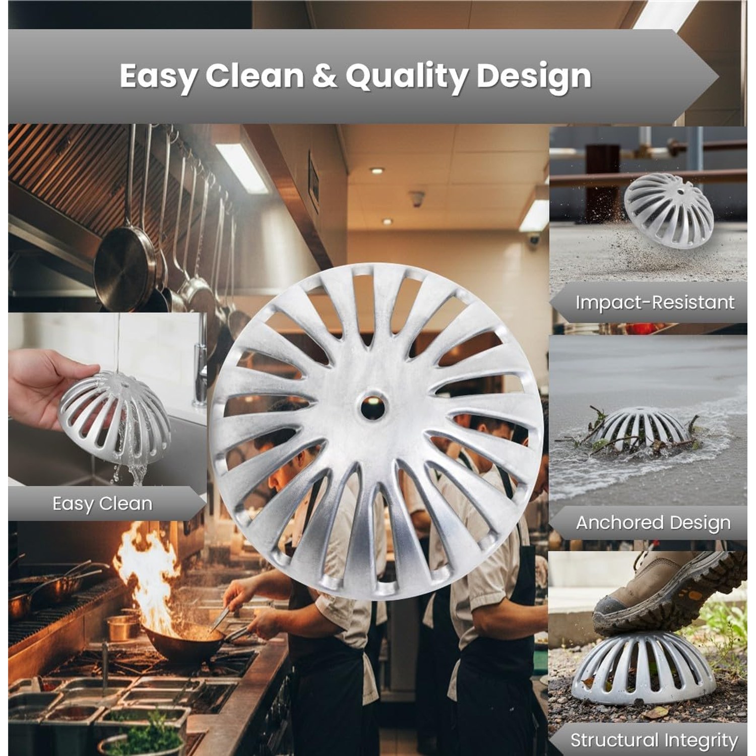 Aluminum Dome Floor Drain Cover: image 6