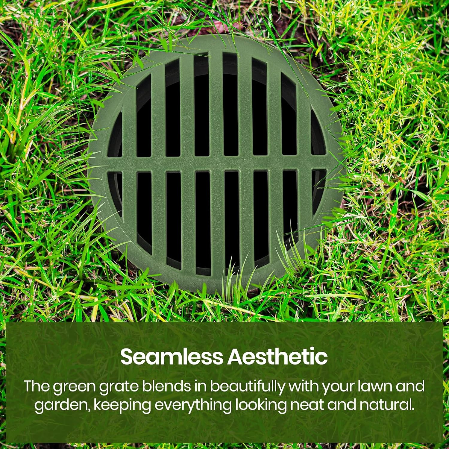 Green 4 Inch Round Drainage Grate Cover (2 Pack): image 5