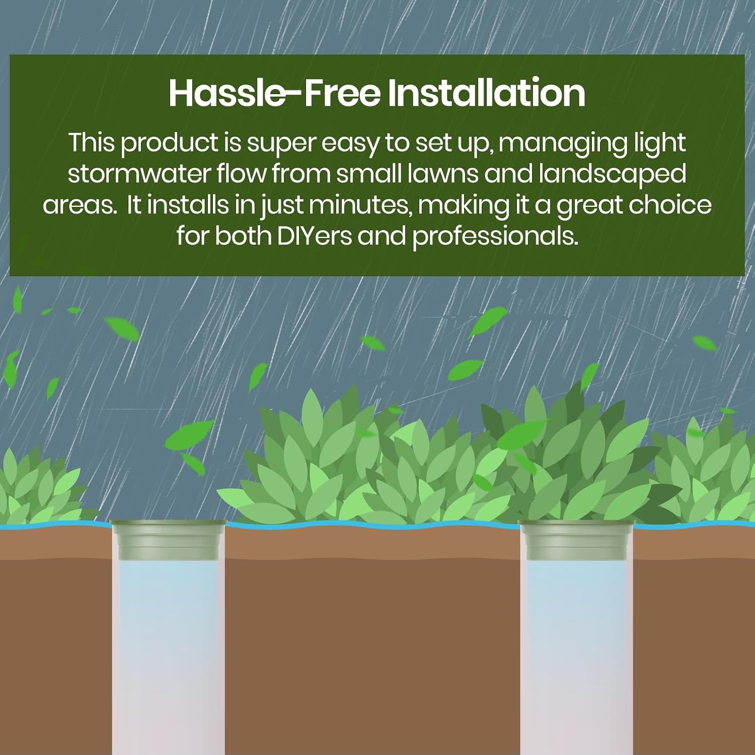Green 4 Inch Round Drainage Grate Cover (2 Pack): image 6
