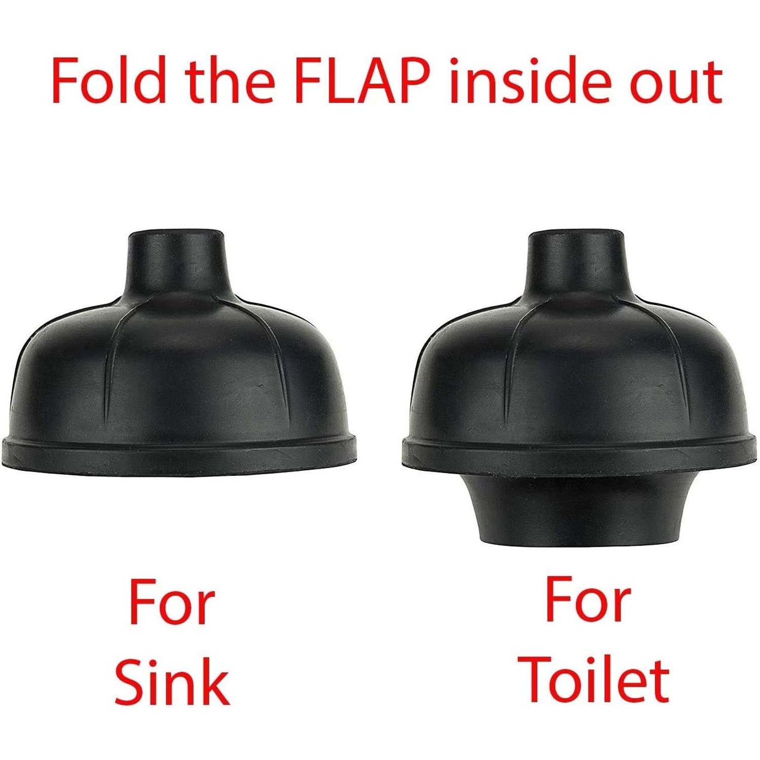 Flange Toilet Plunger with 17-Inch Wooden Handle: image 2