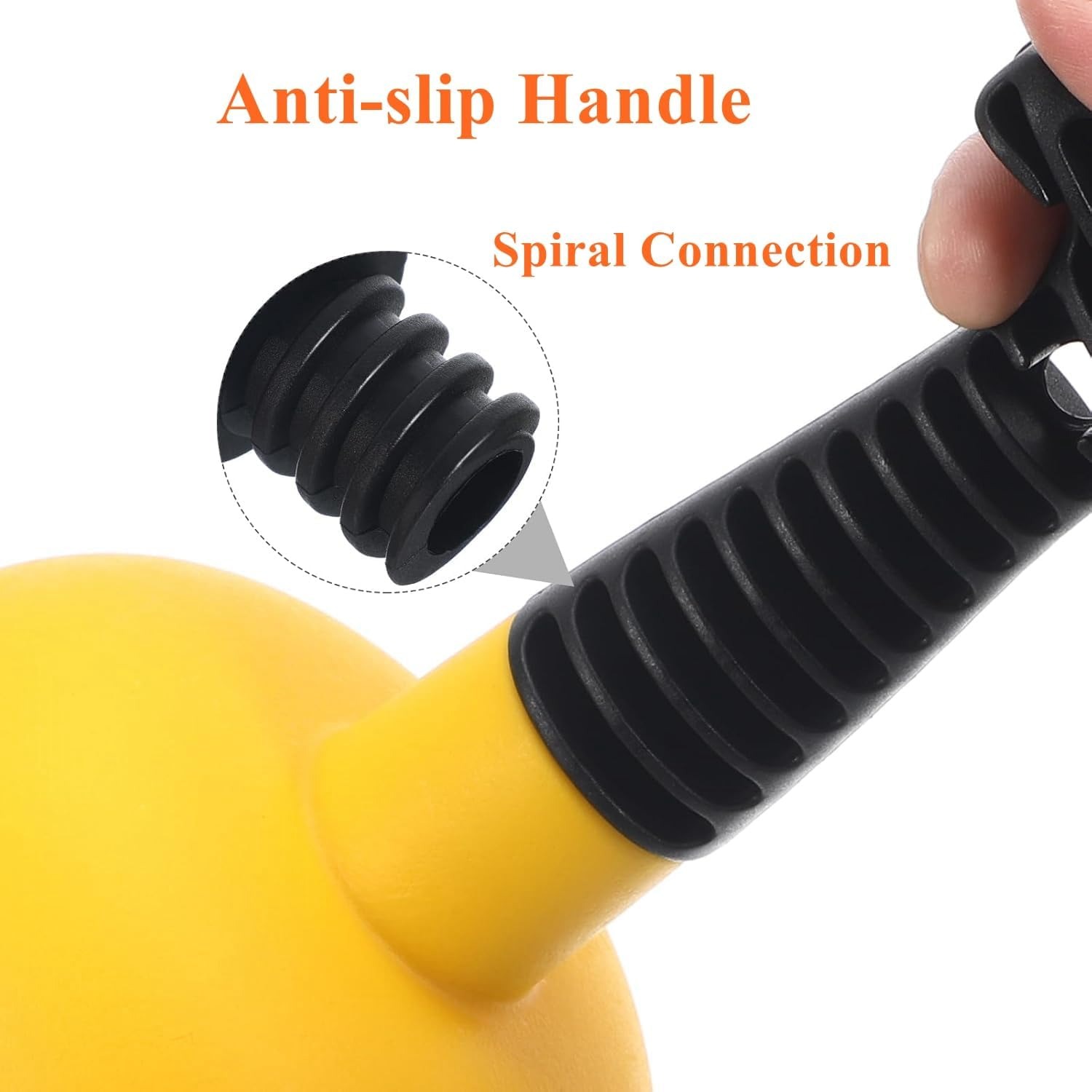 Mini Sink Plunger with Short Non-Slip Handle: image 5