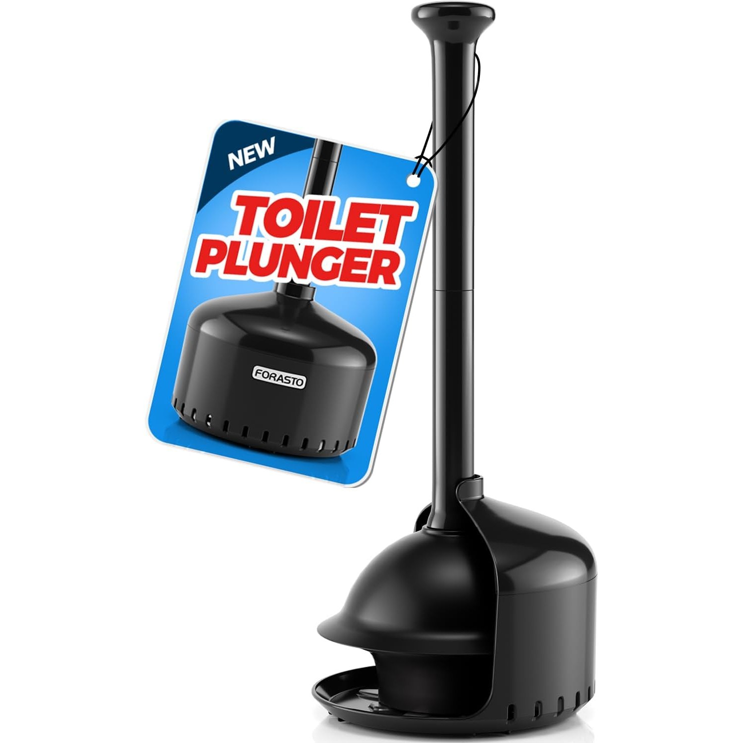 Toilet Plunger with Ventilated Holder