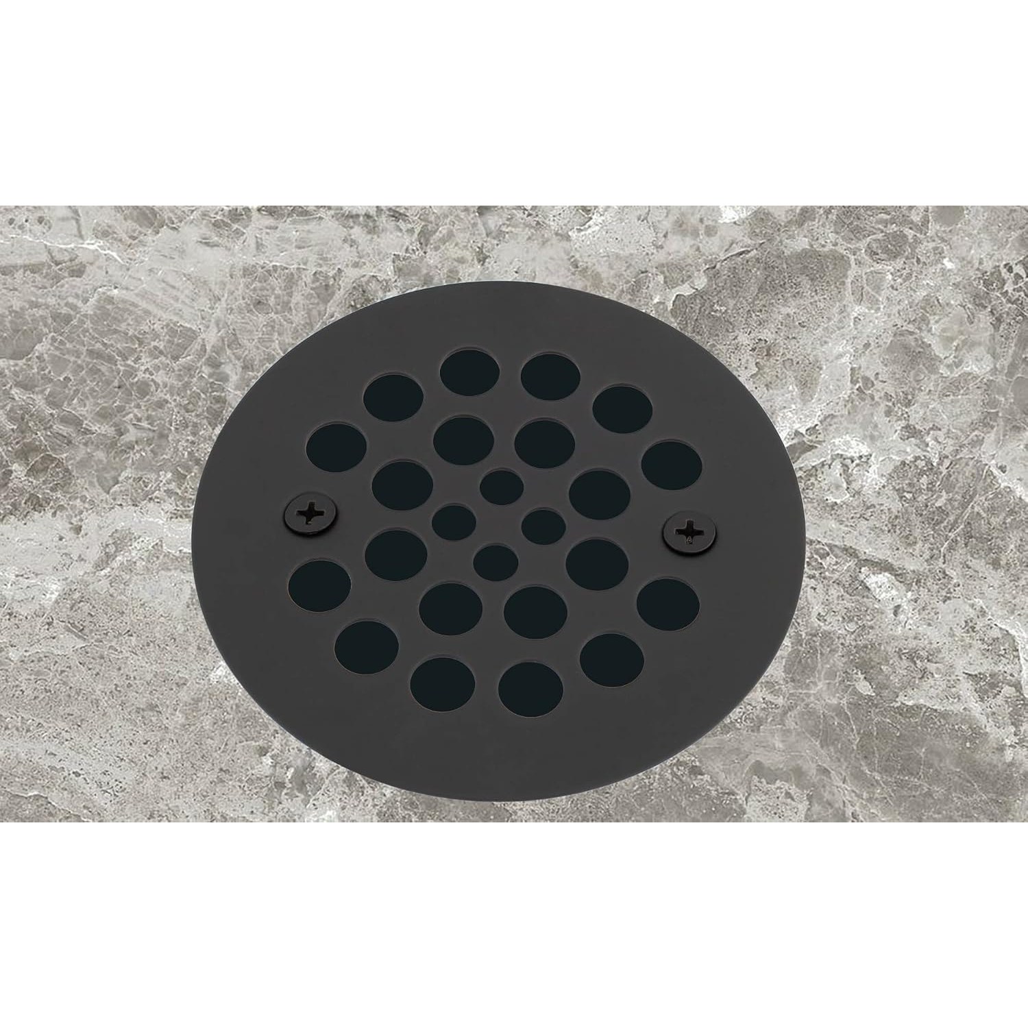 Screw-In Shower Strainer Trim Set, Matte Black 4.25 Inch: image 4