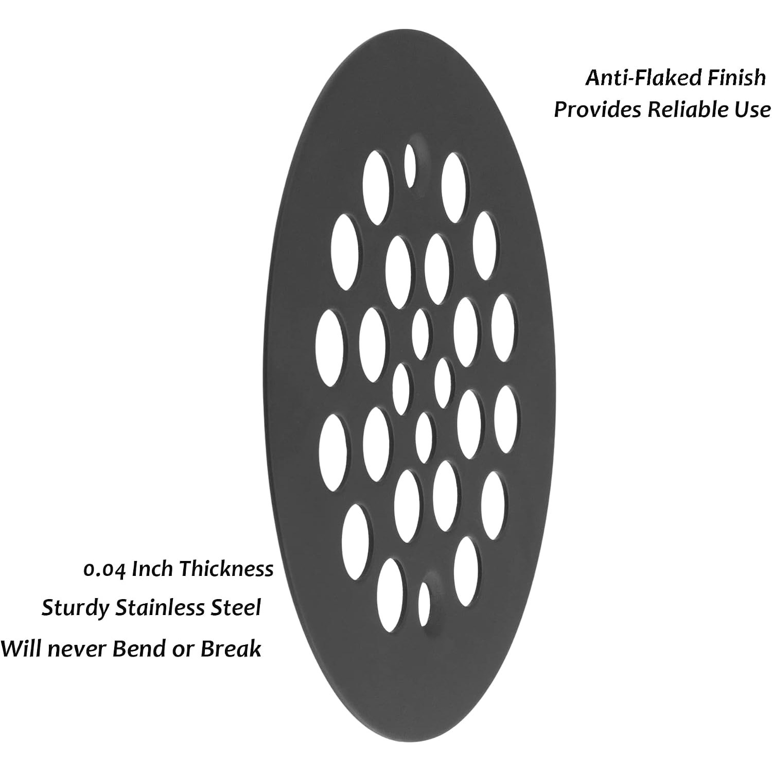 Screw-In Shower Strainer Trim Set, Matte Black 4.25 Inch: image 5
