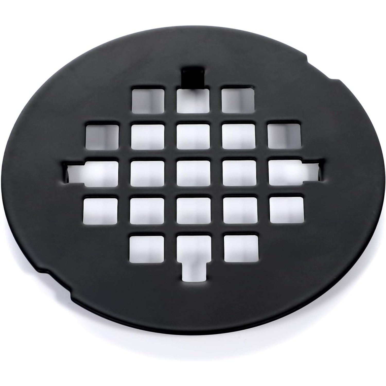 Snap In Shower Drain Cover (Black, 4.25 inch Round)