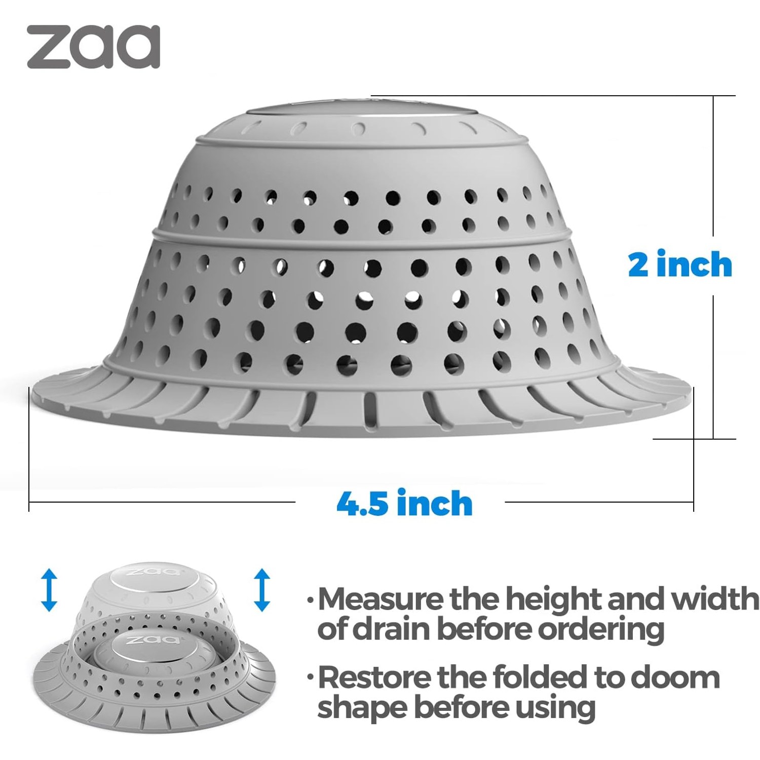 Collapsible Tub Drain Hair Catcher: image 6