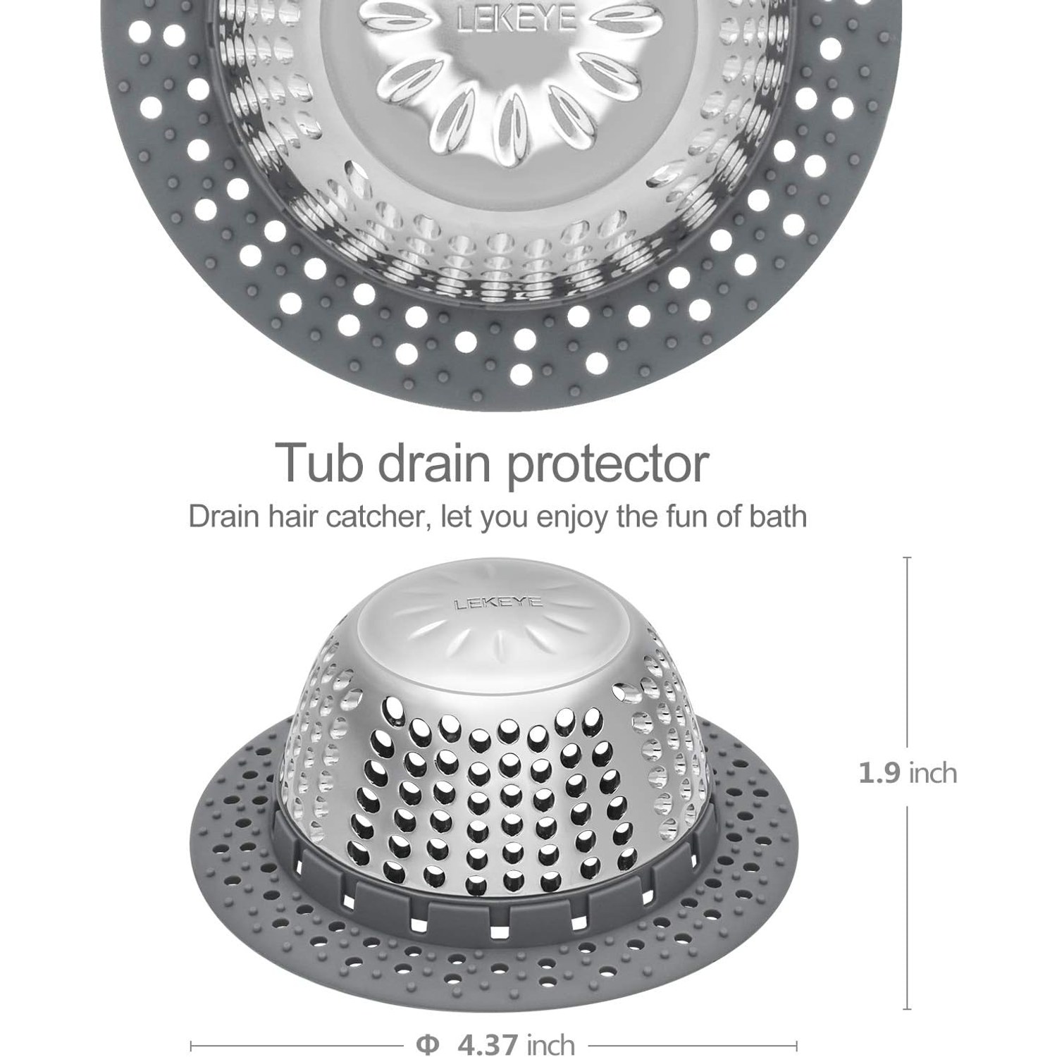 Pop Up Tub Drain Hair Catcher: image 3