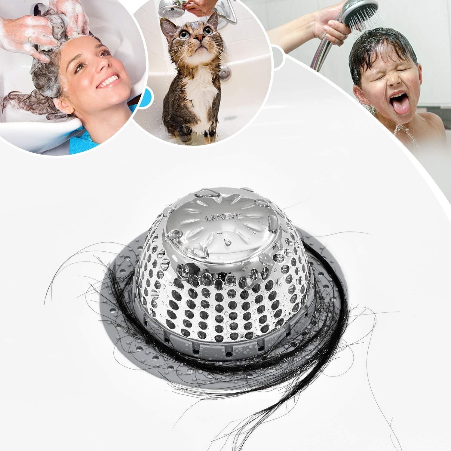 Pop Up Tub Drain Hair Catcher: image 7