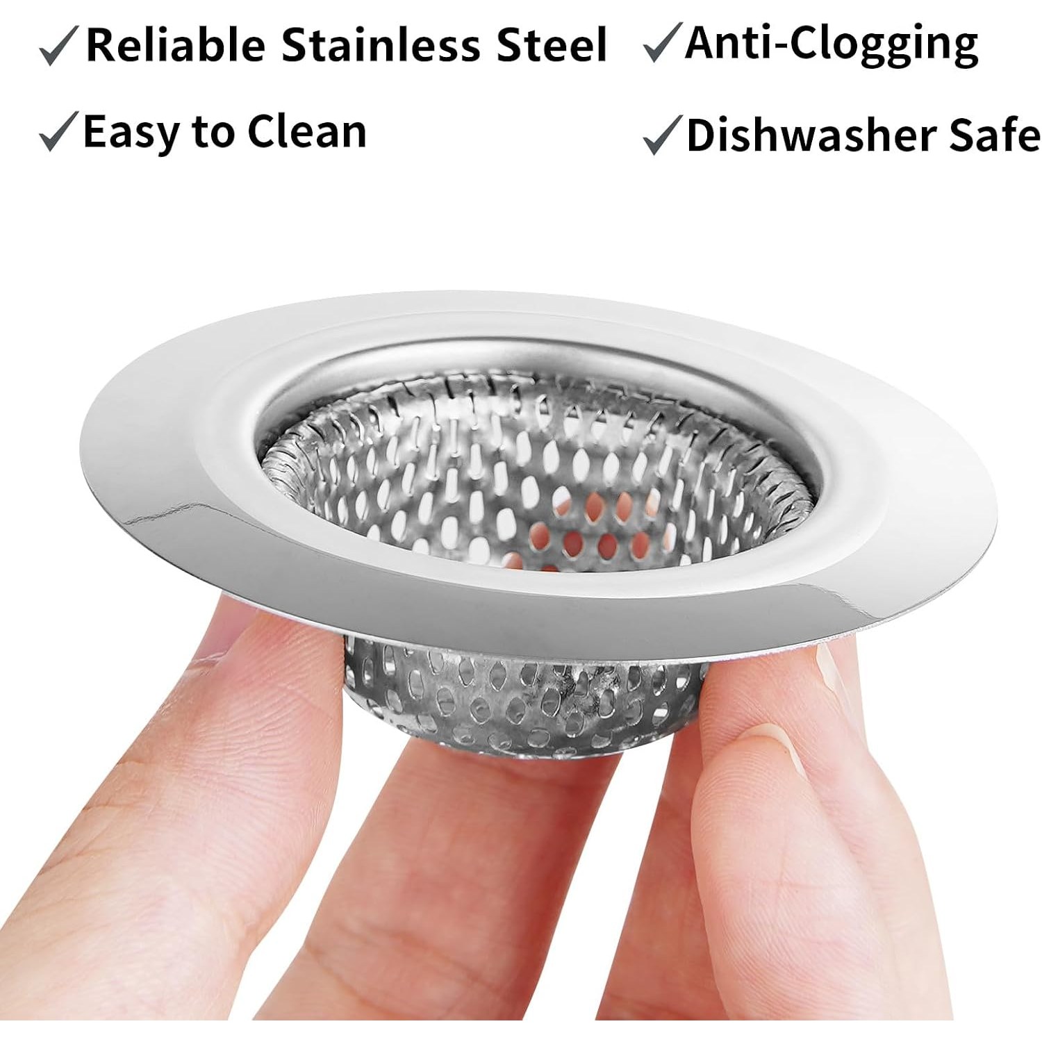 Stainless Steel Tub Drain Strainer (2 Pack): image 3