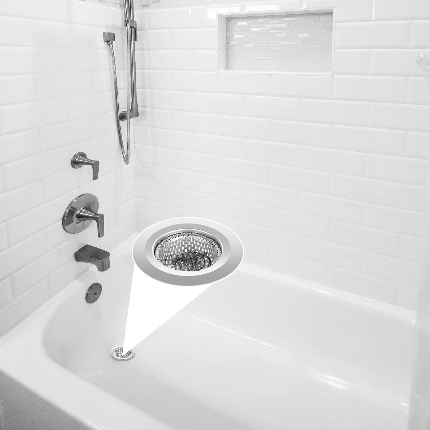 Stainless Steel Tub Drain Strainer (2 Pack): image 6