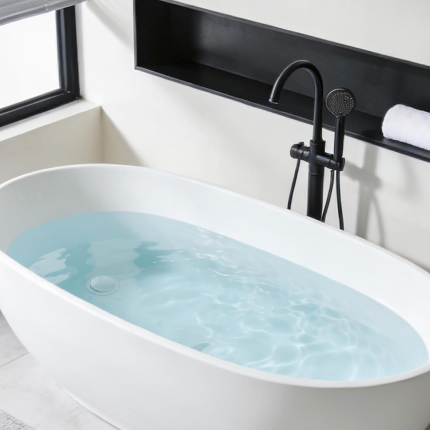 Pop Up Tub Stopper with Hair Basket: image 8