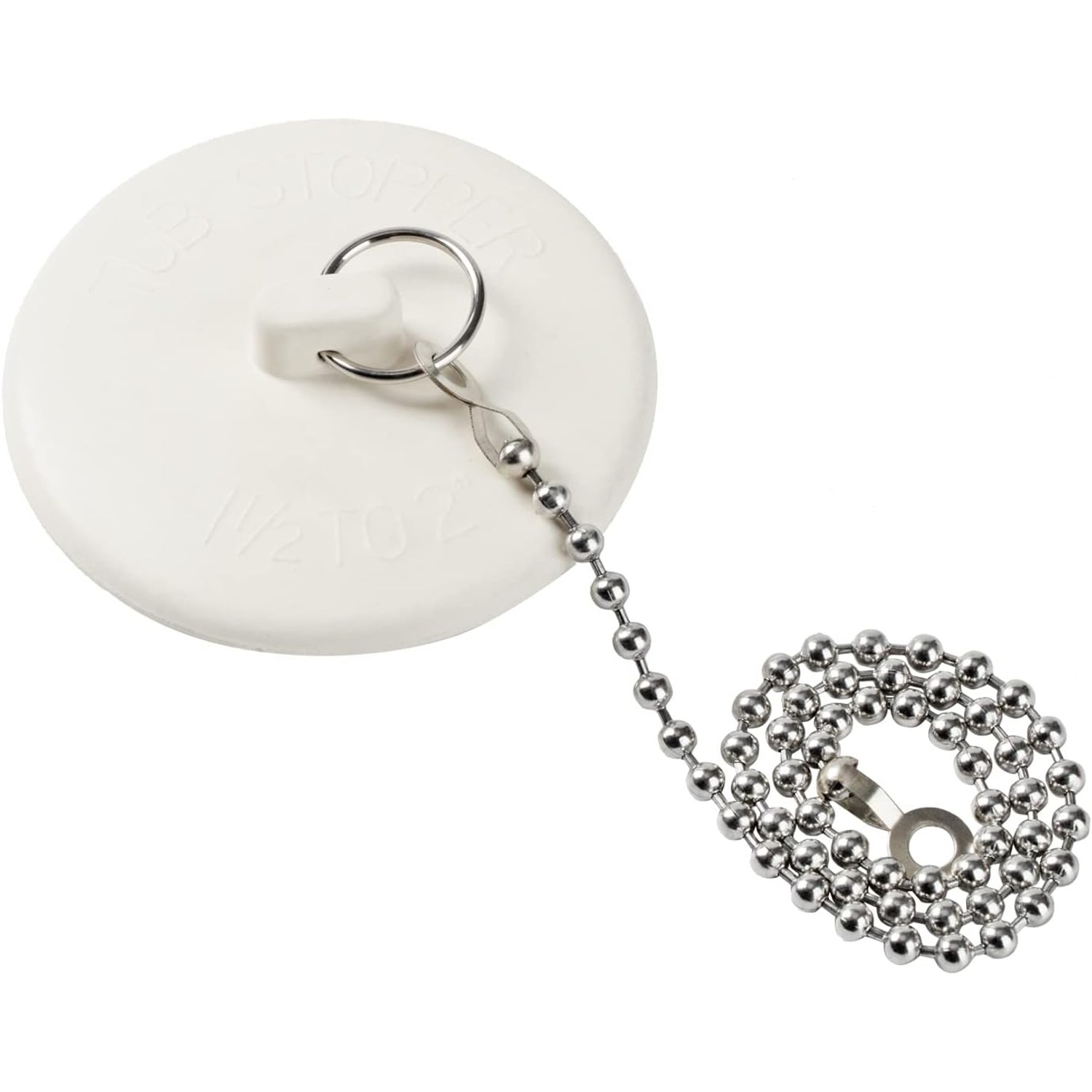 Rubber Tub Stopper with Chain, 2 Pack: image 6