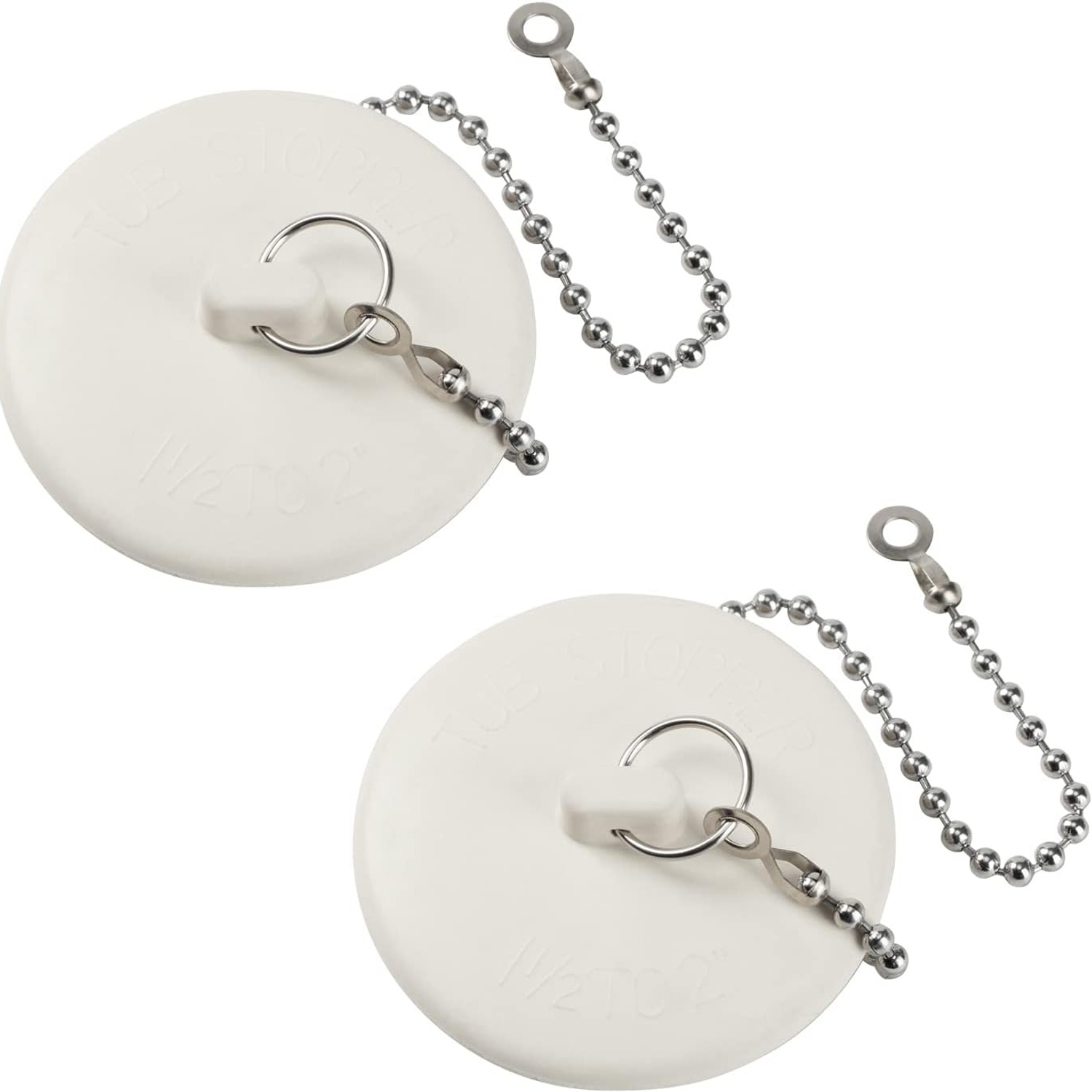 Rubber Tub Stopper with Chain, 2 Pack: image 7