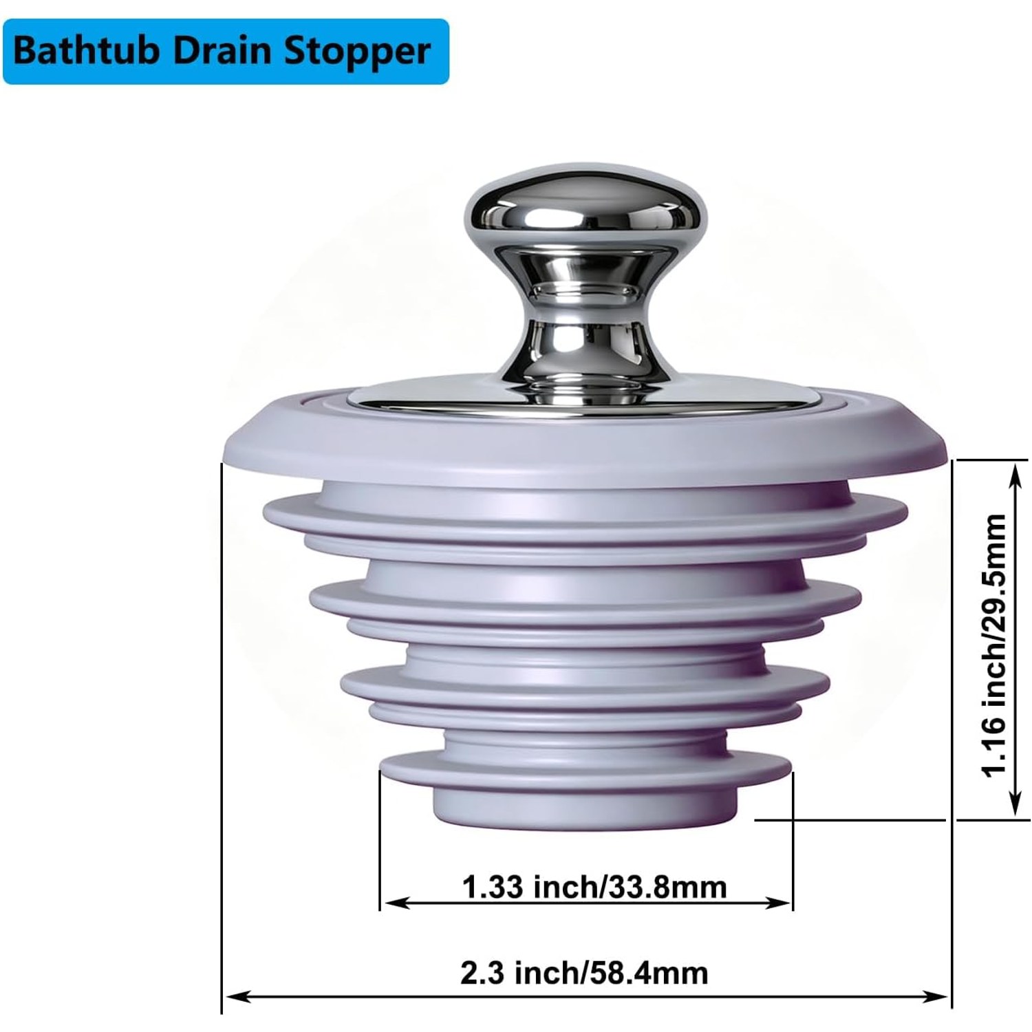 Silicone Bathtub Drain Stopper
