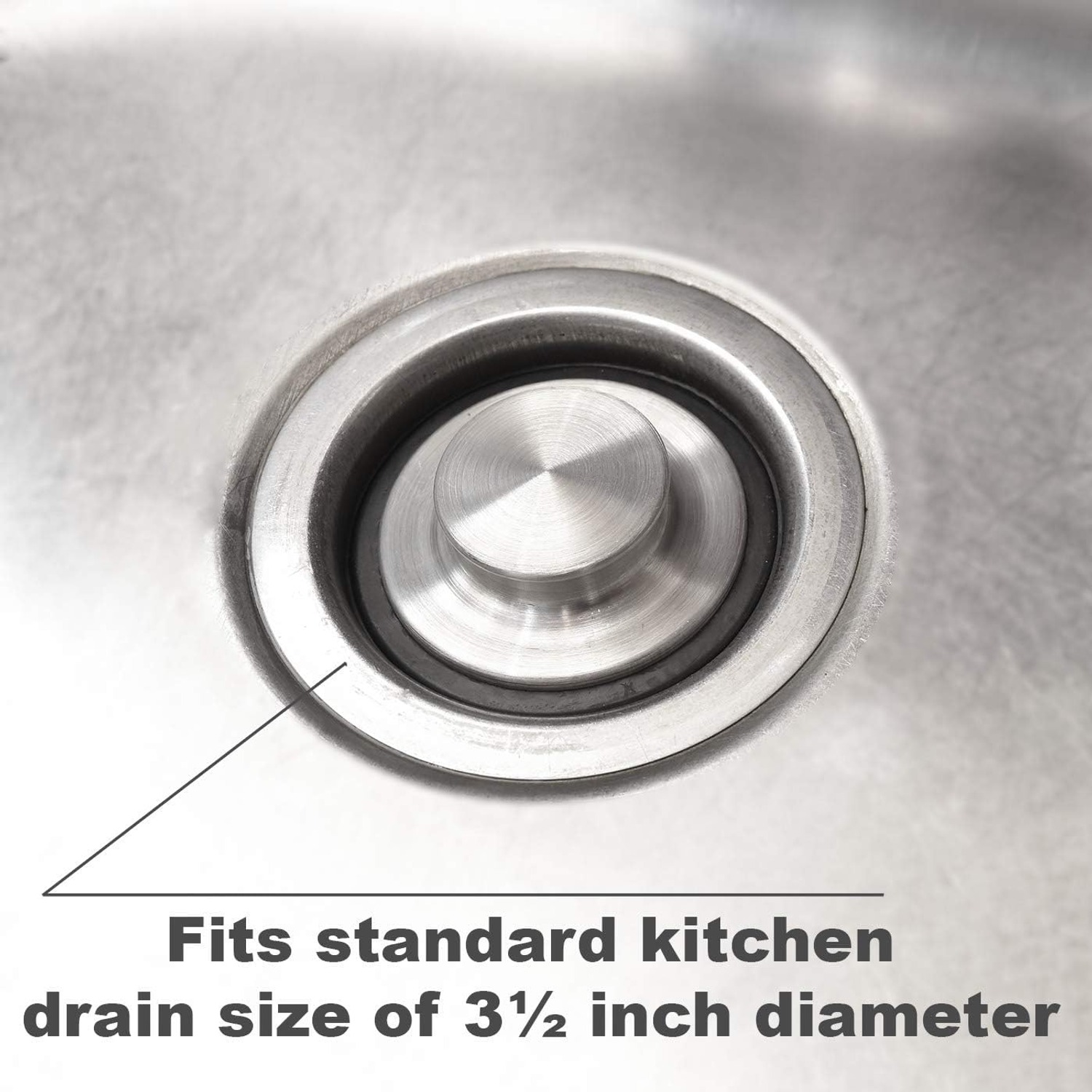 Stainless Steel Kitchen Sink Stopper for 3.5 Inch Drains: image 4