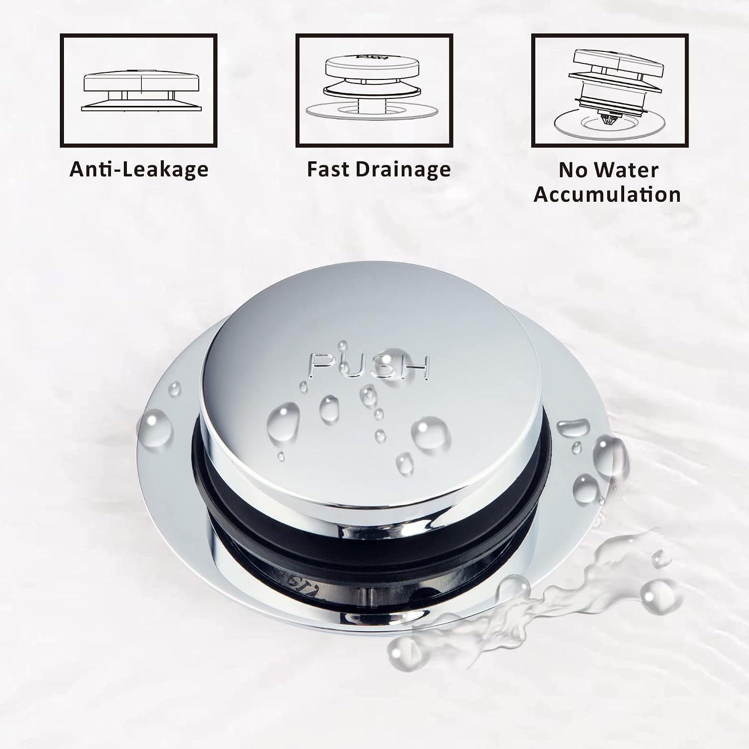 Tip Toe Tub Drain Stopper and Cover: image 4