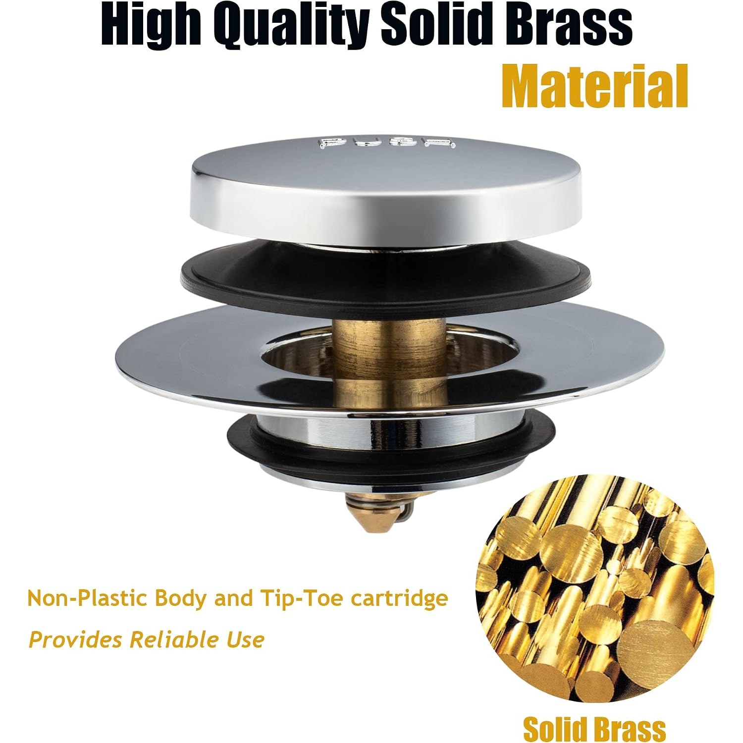 Tip Toe Tub Drain Stopper and Cover: image 5